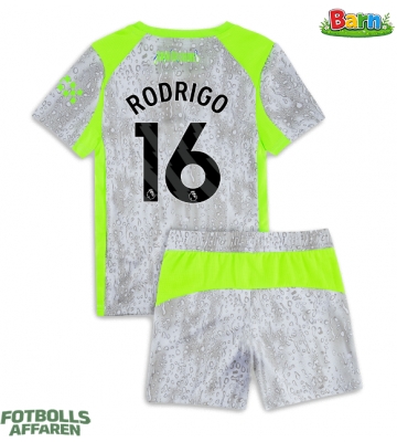 Manchester City Rodri Hernandez #16 Tredjeställ Barn 2025-26 Kortärmad (+ Korta byxor)